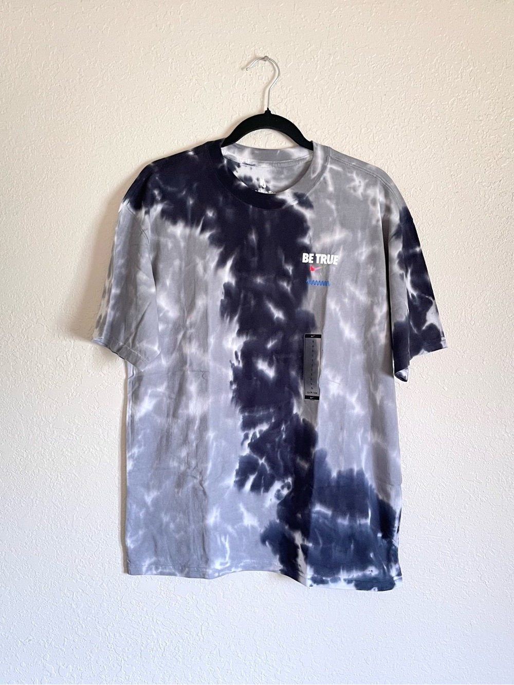 Nike Gray Black Tie Dye Be True Max90 Short Sleeve Tee